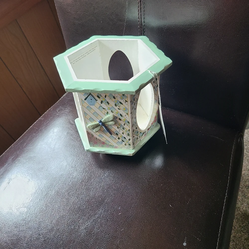 Decorative Candle Holder with Dragonfly Design